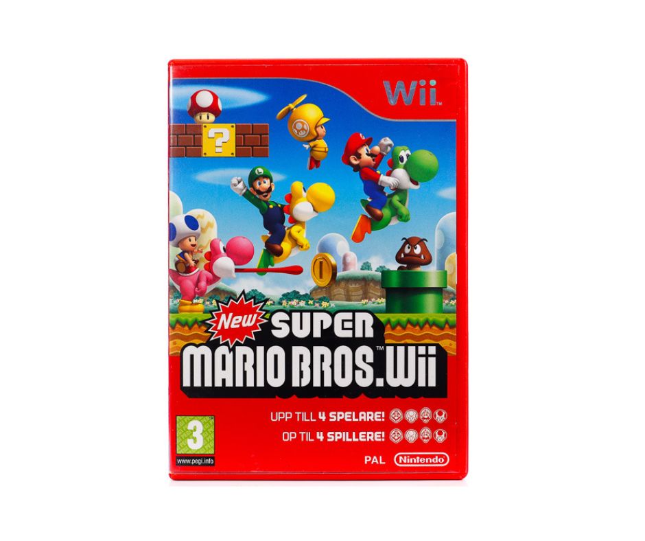 Bilde av New Super Mario Bros. Wii spill cover art
