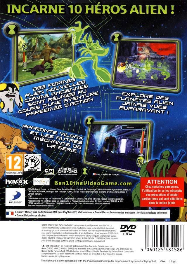 Ben 10: Alien Force Vilgax Attacks - PS2 Spill - Retrospillkongen