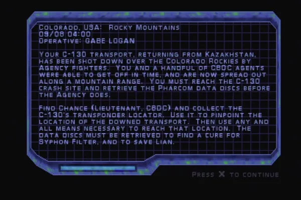 Syphon Filter 2 - PS1 spill - Retrospillkongen