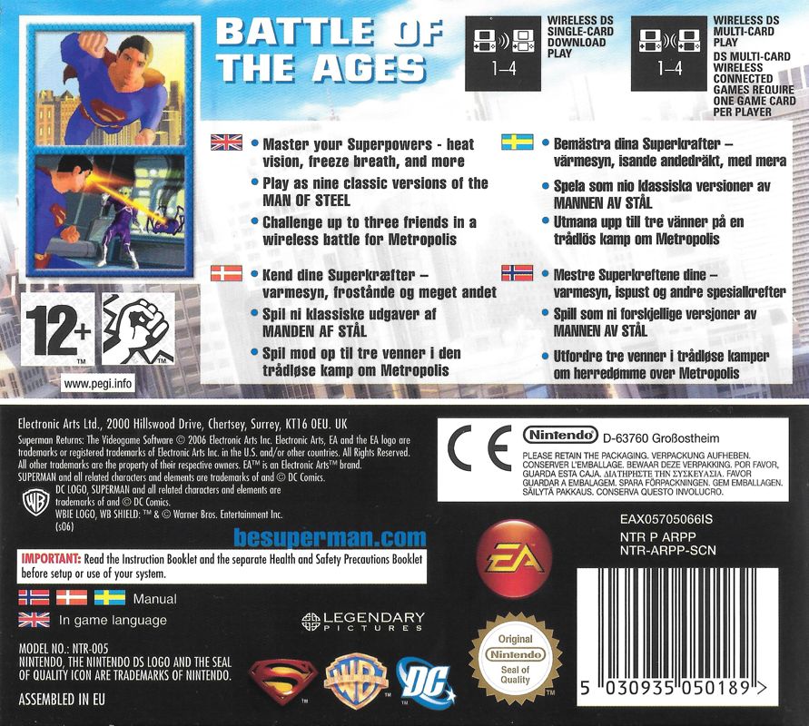 Superman Returns - Nintendo DS spill - Retrospillkongen