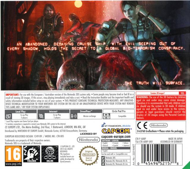 Resident Evil: Revelations - Nintendo 3DS spill - Retrospillkongen