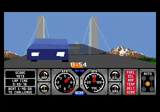Hard Drivin' - SEGA Mega Drive spill - Retrospillkongen