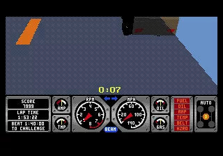Hard Drivin' - SEGA Mega Drive spill - Retrospillkongen