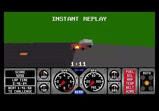 Hard Drivin' - SEGA Mega Drive spill - Retrospillkongen