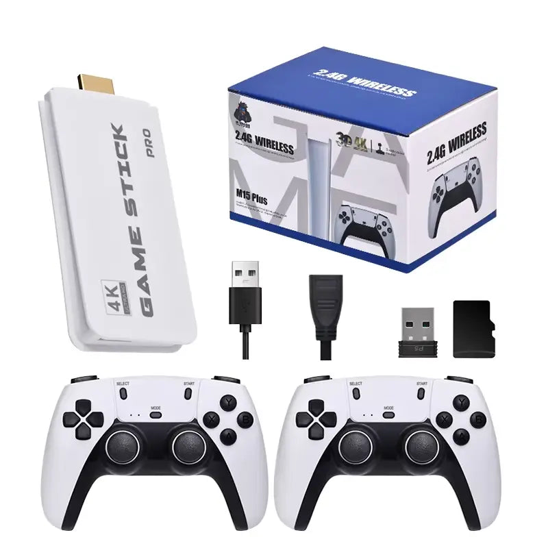 M15 4K Game Stick Pro Retro Spillkonsoll - 20,000+ Spill inkludert - Retrospillkongen