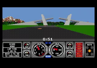 Hard Drivin' - SEGA Mega Drive spill - Retrospillkongen