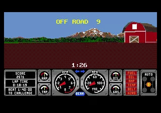 Hard Drivin' - SEGA Mega Drive spill - Retrospillkongen