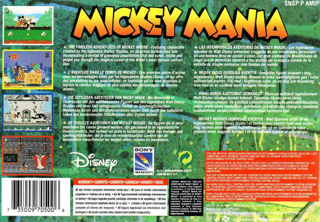 Mickey Mania - SNES spill - Retrospillkongen