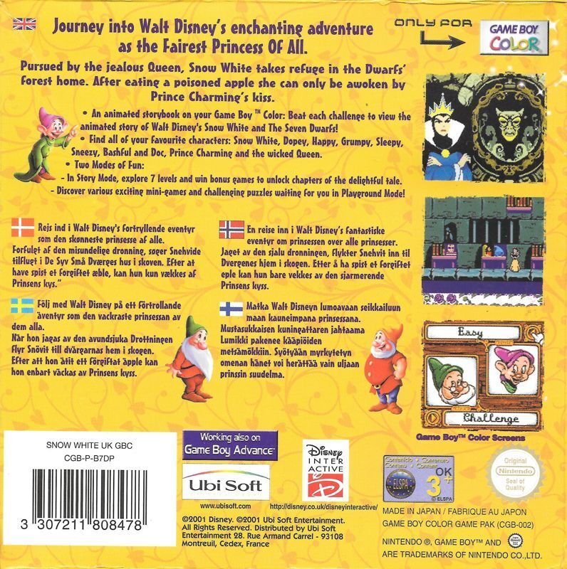 Walt Disney's Snow White and the Seven Dwarfs - GBC spill - Retrospillkongen