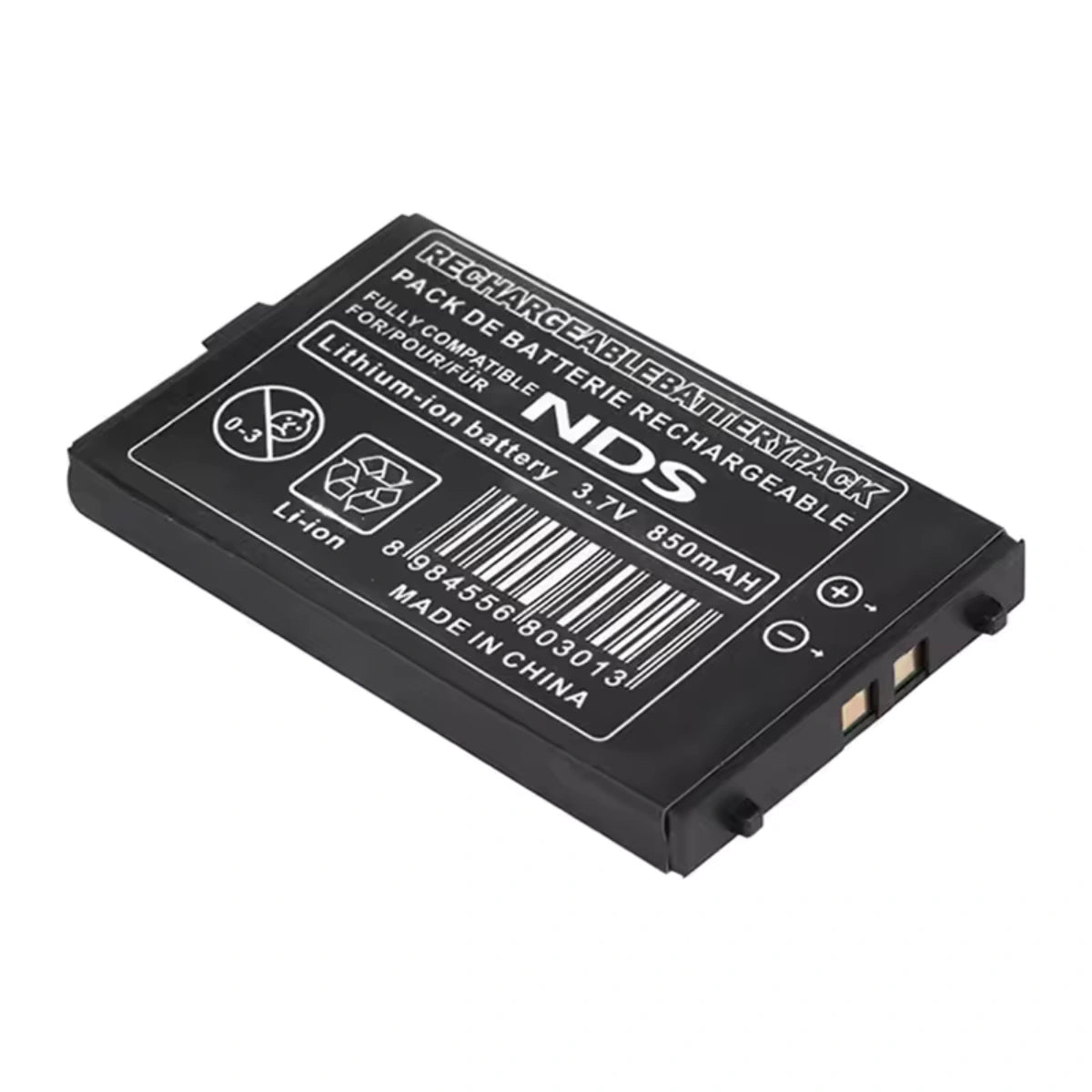Kompatibelt Batteri til Nintendo DS, 3.7V, 850mAh Li-ion - DS - Retrospillkongen