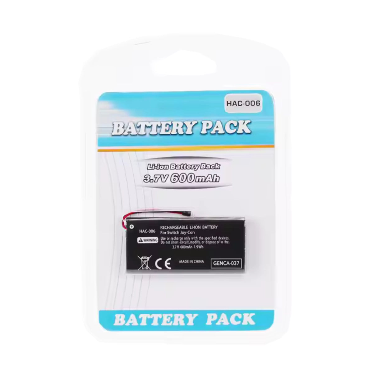 Kompatibelt Batteri til Nintendo Switch Joy-Con, 3.7V, 600mAh Li-ion - Switch - Retrospillkongen