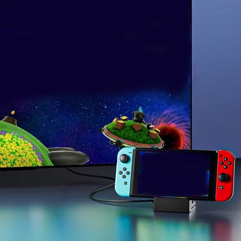 Mini Portable Dock for Nintendo Switch 1, OLED og Switch 2 - Retrospillkongen