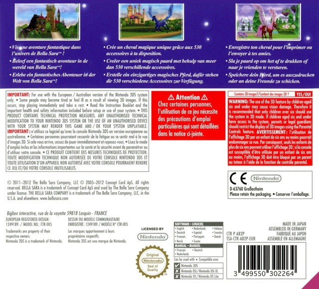 Bella Sara: The Magical Horse Adventures - Nintendo 3DS spill - Retrospillkongen