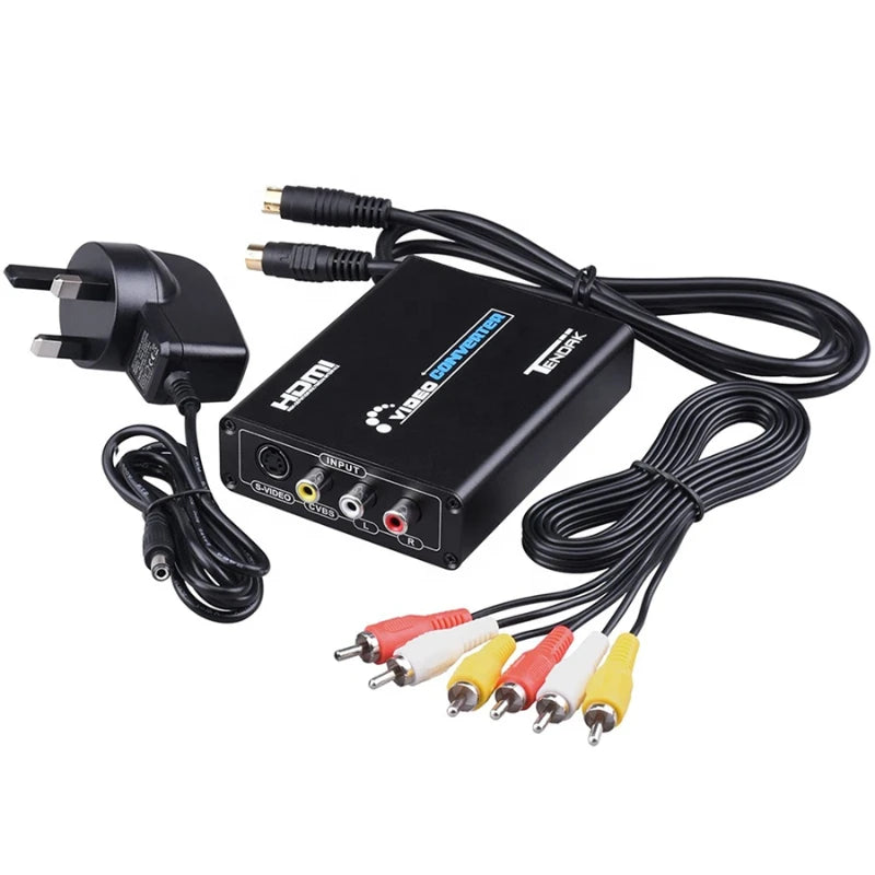 1080p AV og S-Video til HDMI Omformer Adapter - Retrospillkongen