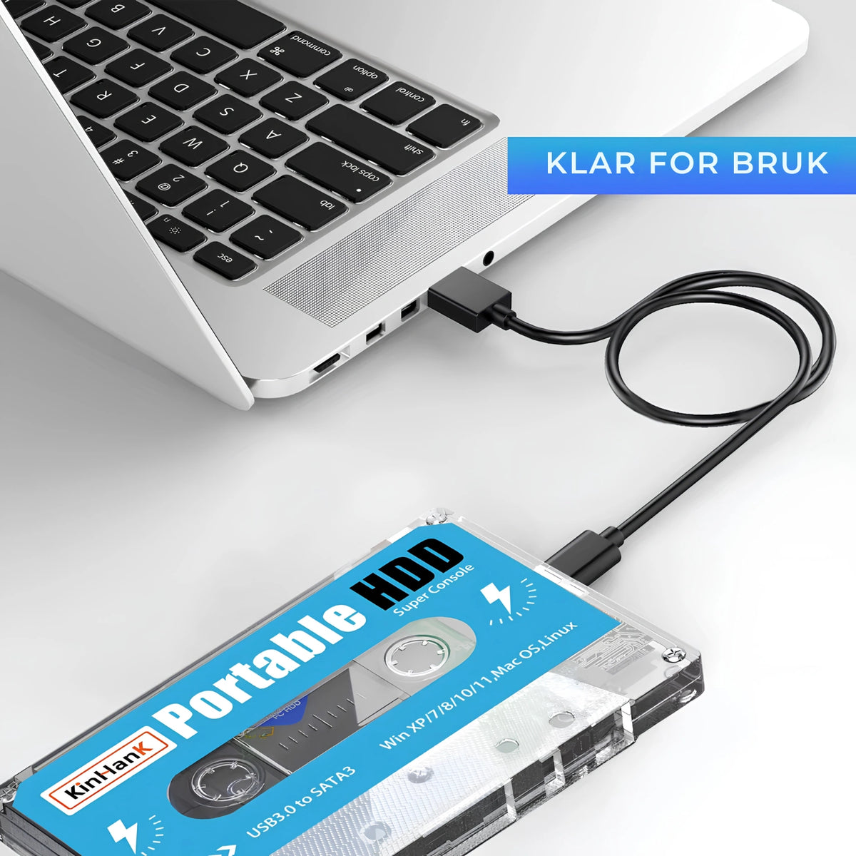Kinhank 500GB Gaming Harddisk - 55,000+ Retrospill Inkludert - Retrospillkongen