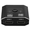 2-veis HDMI Switcher - 4K & 1080P Støtte, 1x2 / 2x1 Splitter med 2 Porter, 3D & HDR Kompatibel - Retrospillkongen