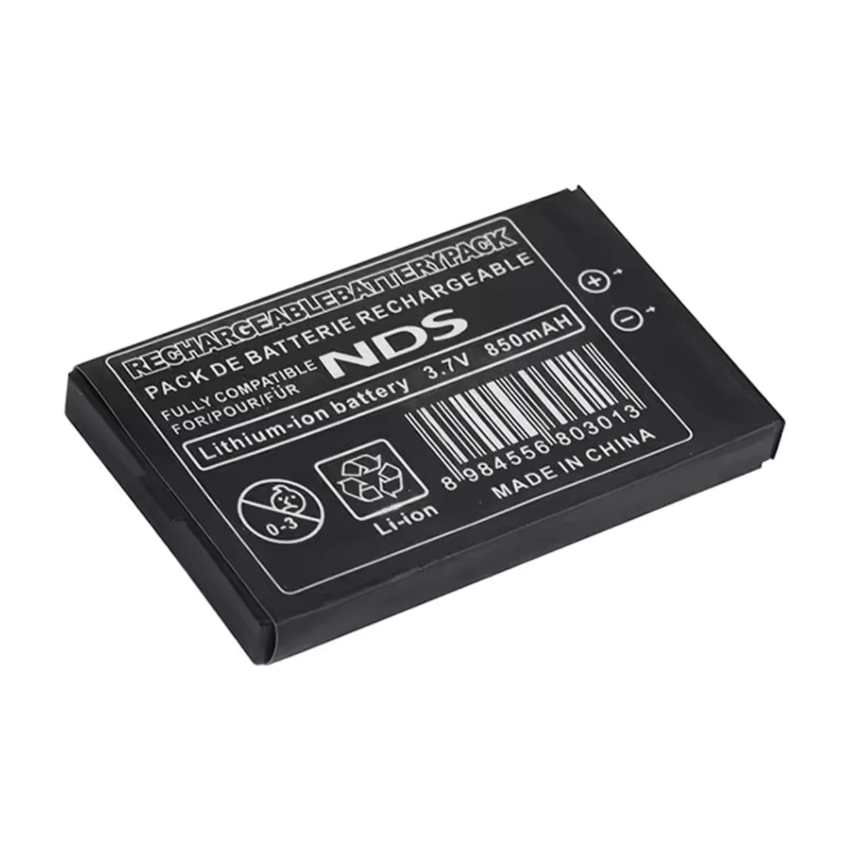 Kompatibelt Batteri til Nintendo DS, 3.7V, 850mAh Li-ion - DS - Retrospillkongen