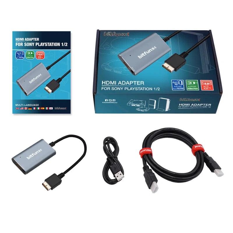 Bitfunx HDMI Omformer UpScaler for PS1 & PS2 - Retrospillkongen