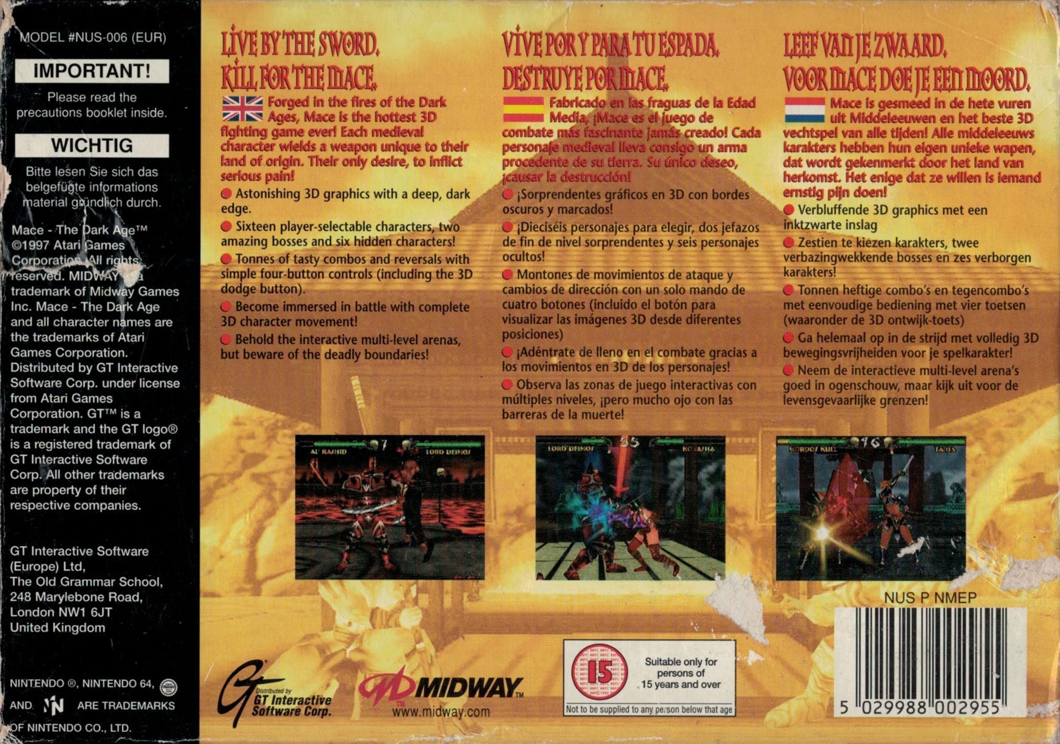 Mace: The Dark Age - N64 spill - Retrospillkongen