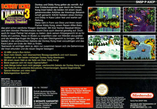 Donkey Kong Country 3: Dixie Kong's Double Trouble! - SNES spill - Retrospillkongen
