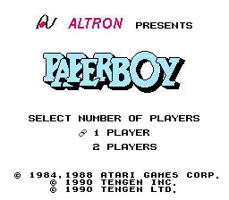 Paperboy - NES spill - Retrospillkongen