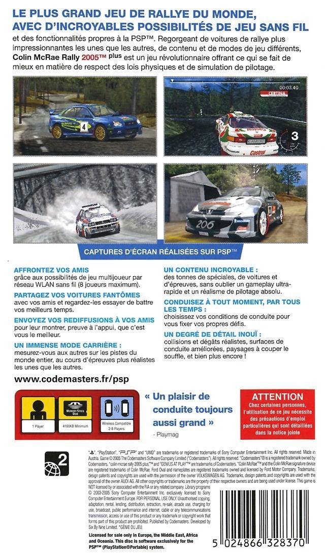 Colin McRae Rally 2005 Plus - PSP spill - Retrospillkongen