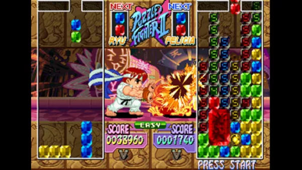 Super Puzzle Fighter II Turbo - PS1 spill - Retrospillkongen
