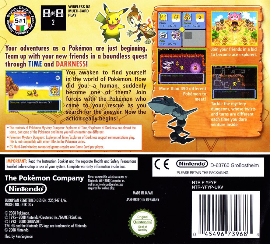 Pokémon Mystery Dungeon: Explorers of Darkness - Nintendo DS spill - Retrospillkongen