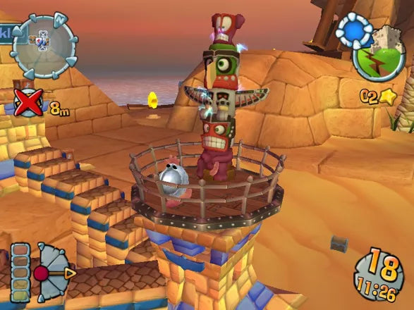 Worms Forts Under Siege - PS2 spill - Retrospillkongen