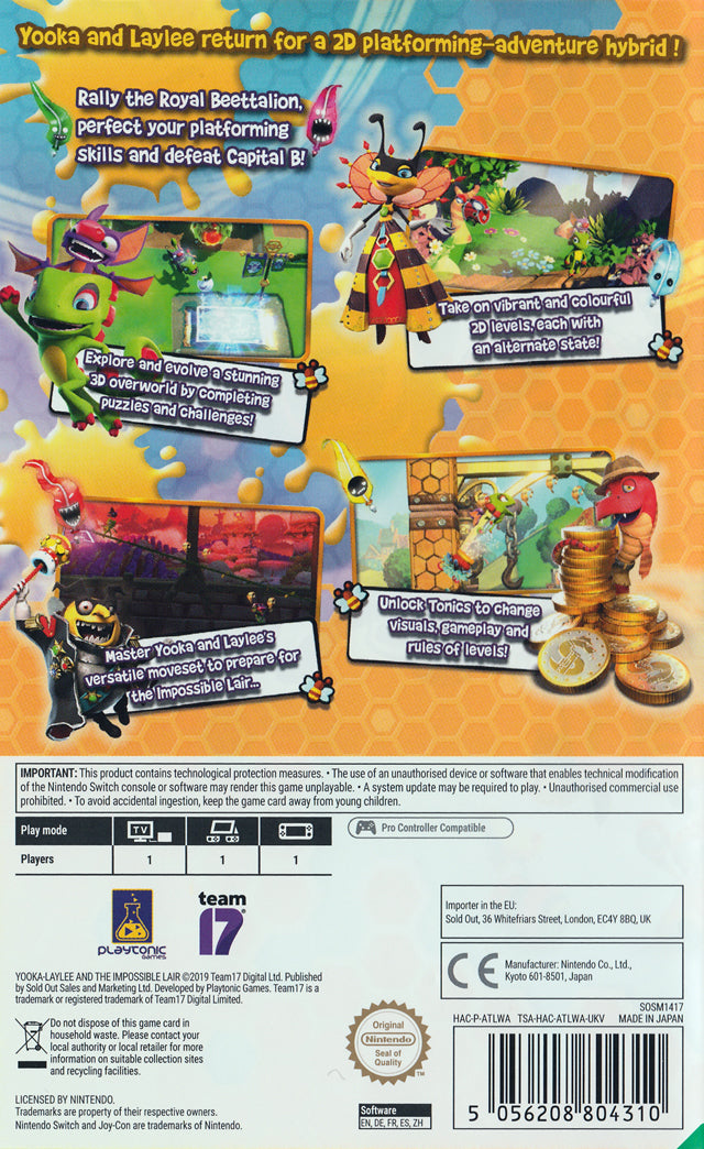 Yooka-Laylee and the Impossible Lair - Switch spill - Retrospillkongen