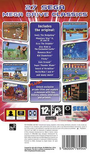 SEGA Mega Drive Collection - PSP spill - Retrospillkongen