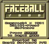 Faceball 2000 - Gameboy spill - Retrospillkongen