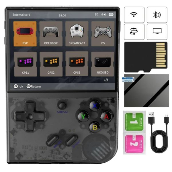 Anbernic RG35XX Plus: 5000+ Spill, 64GB, IPS-Skjerm - Retrospillkongen