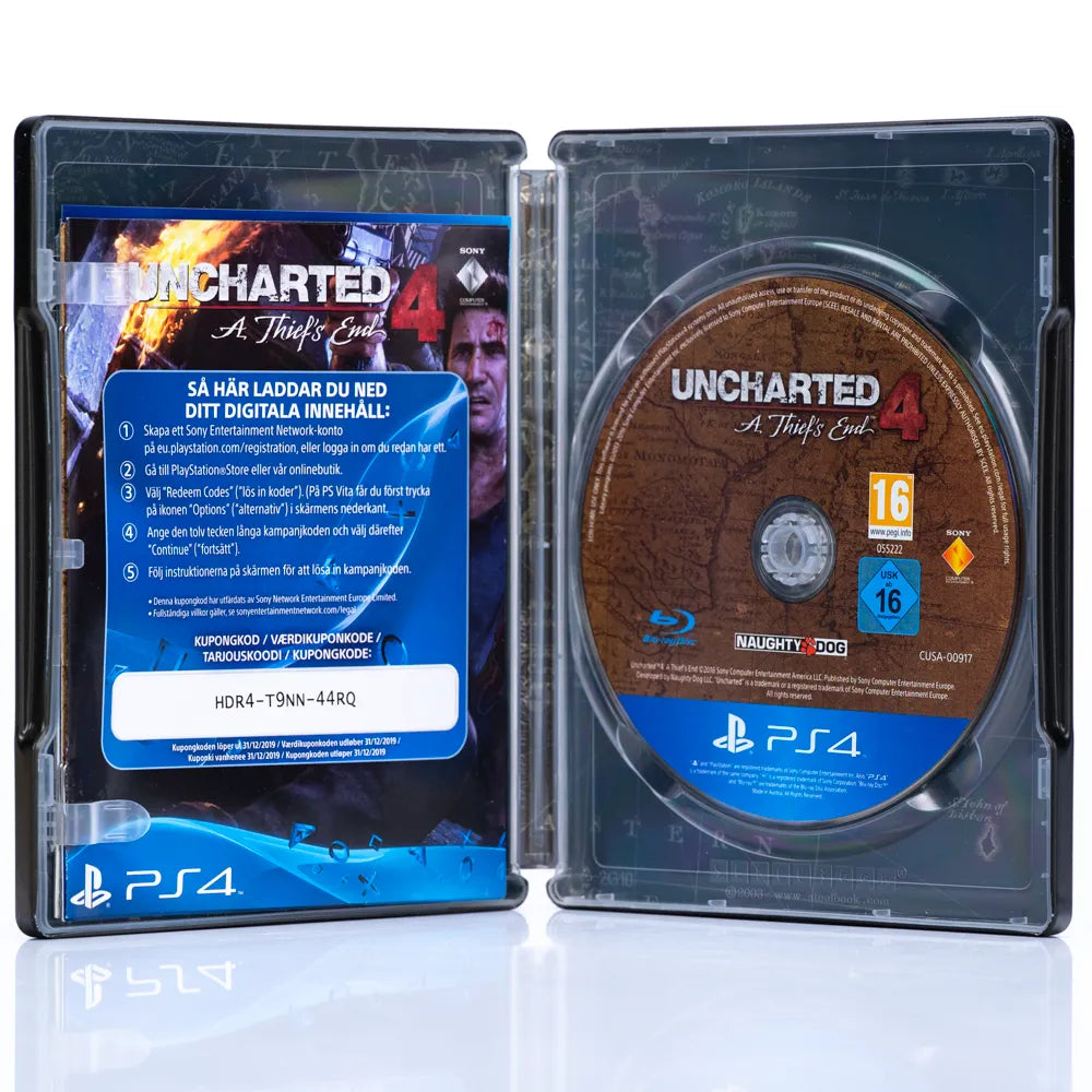 Uncharted 4: A Thief's End (Special Edition) - PS4 Spill (Steelbook) - Retrospillkongen