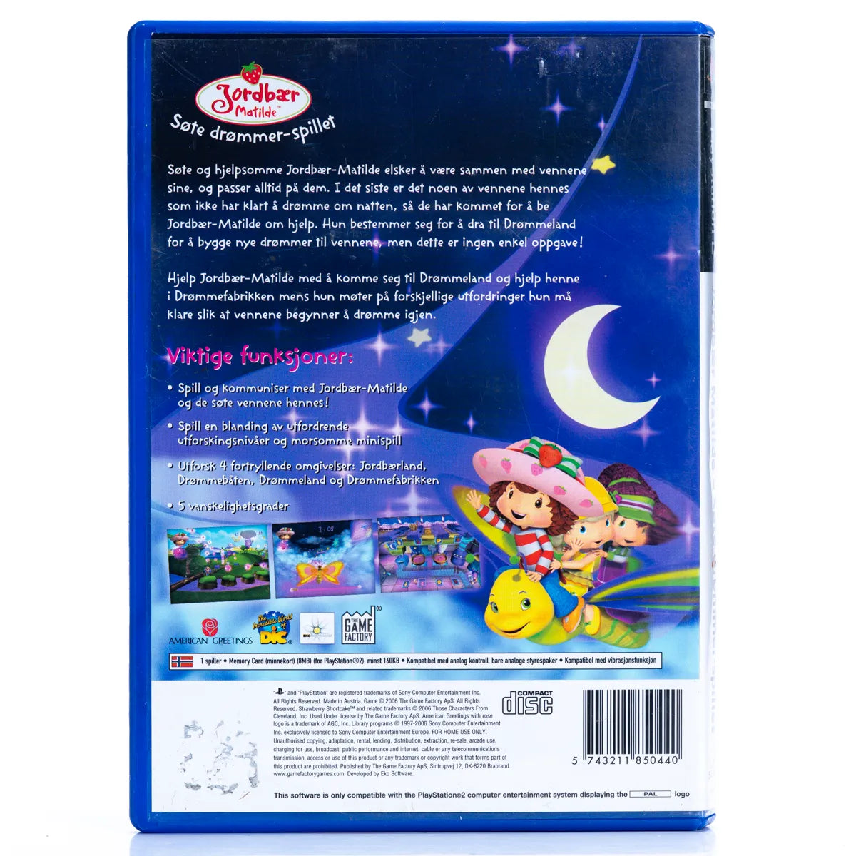 Jordbær Matilde Søte drømmer-spillet | Strawberry Shortcake: The Sweet Dreams Game - PS2 spill - Retrospillkongen