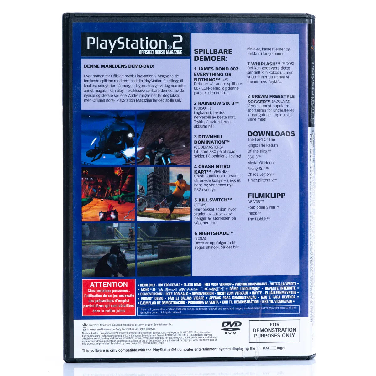 PlayStation 2 Offisielt Norsk Magazine - Demo DVD 04 - PS2 spill - Retrospillkongen