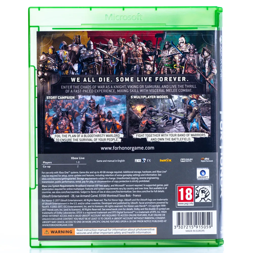 For Honor - Xbox One spill - Retrospillkongen