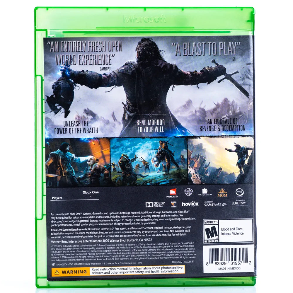 Middle-earth: Shadow of Mordor - Xbox One spill - Retrospillkongen