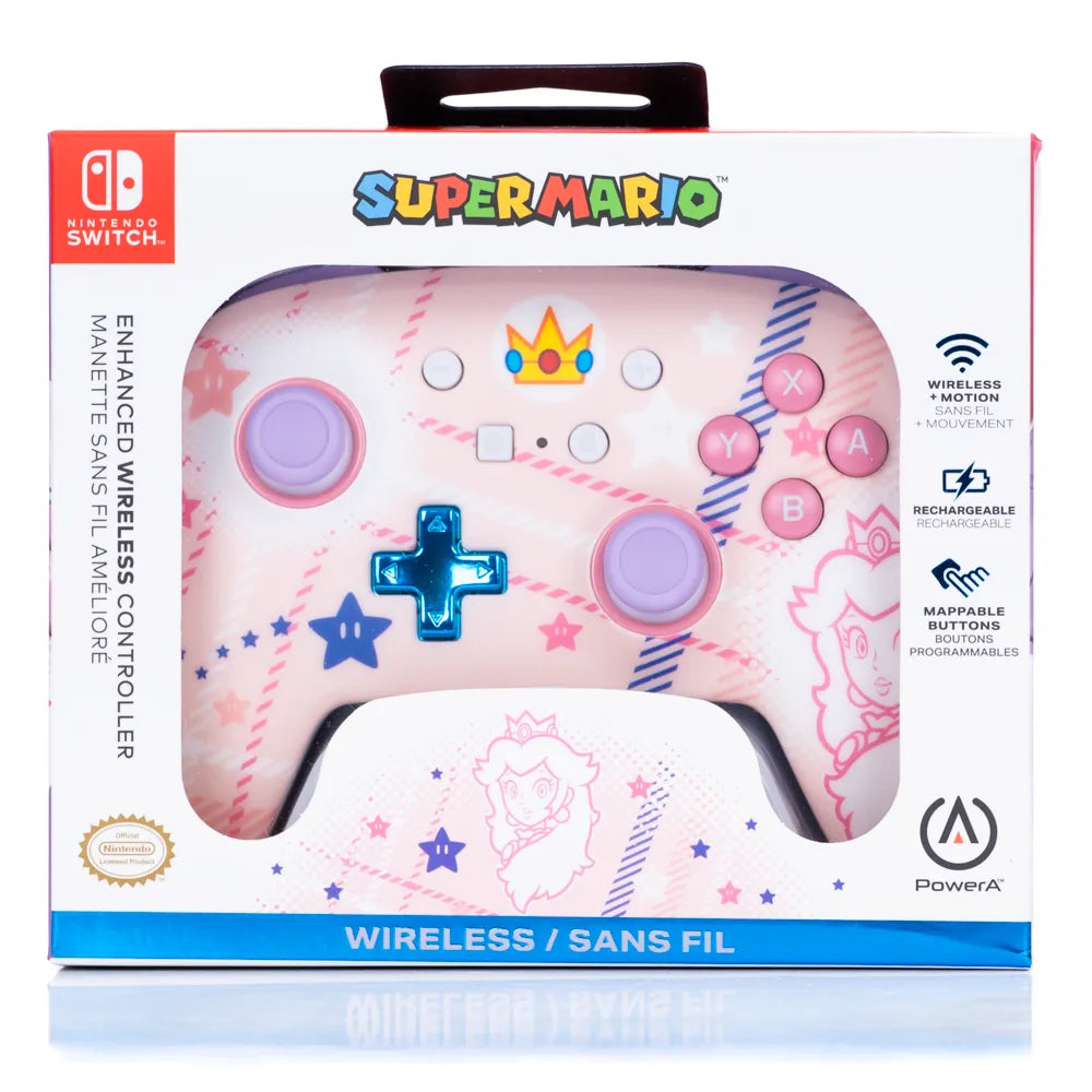 PowerA Princess Peach Trådløs Kontroller - Switch (Forseglet i Eske) - Retrospillkongen
