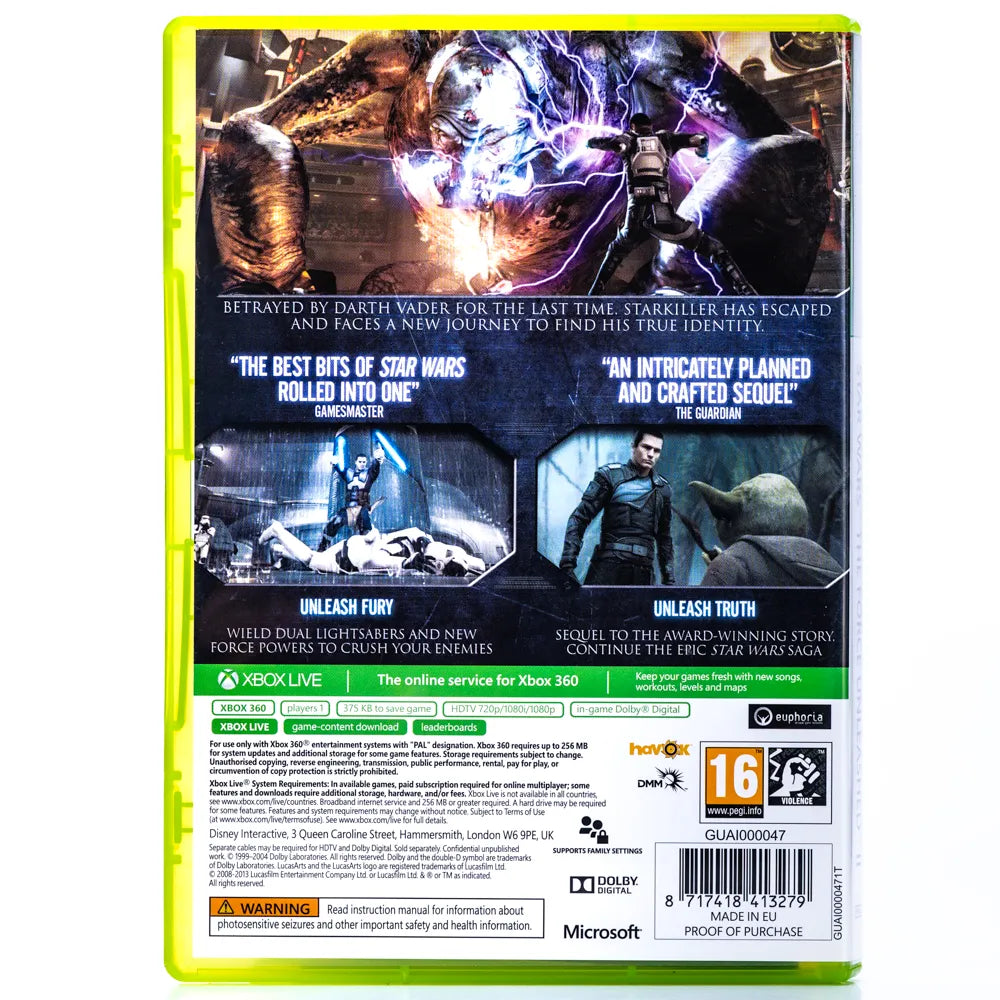 Star Wars: The Force Unleashed II - Xbox 360 spill - Retrospillkongen