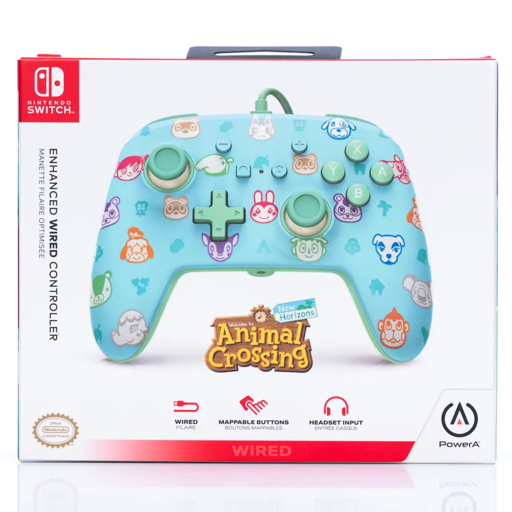 PowerA Animal Crossing: New Horizon Wired Kontroller - Switch (Forseglet i Eske) - Retrospillkongen