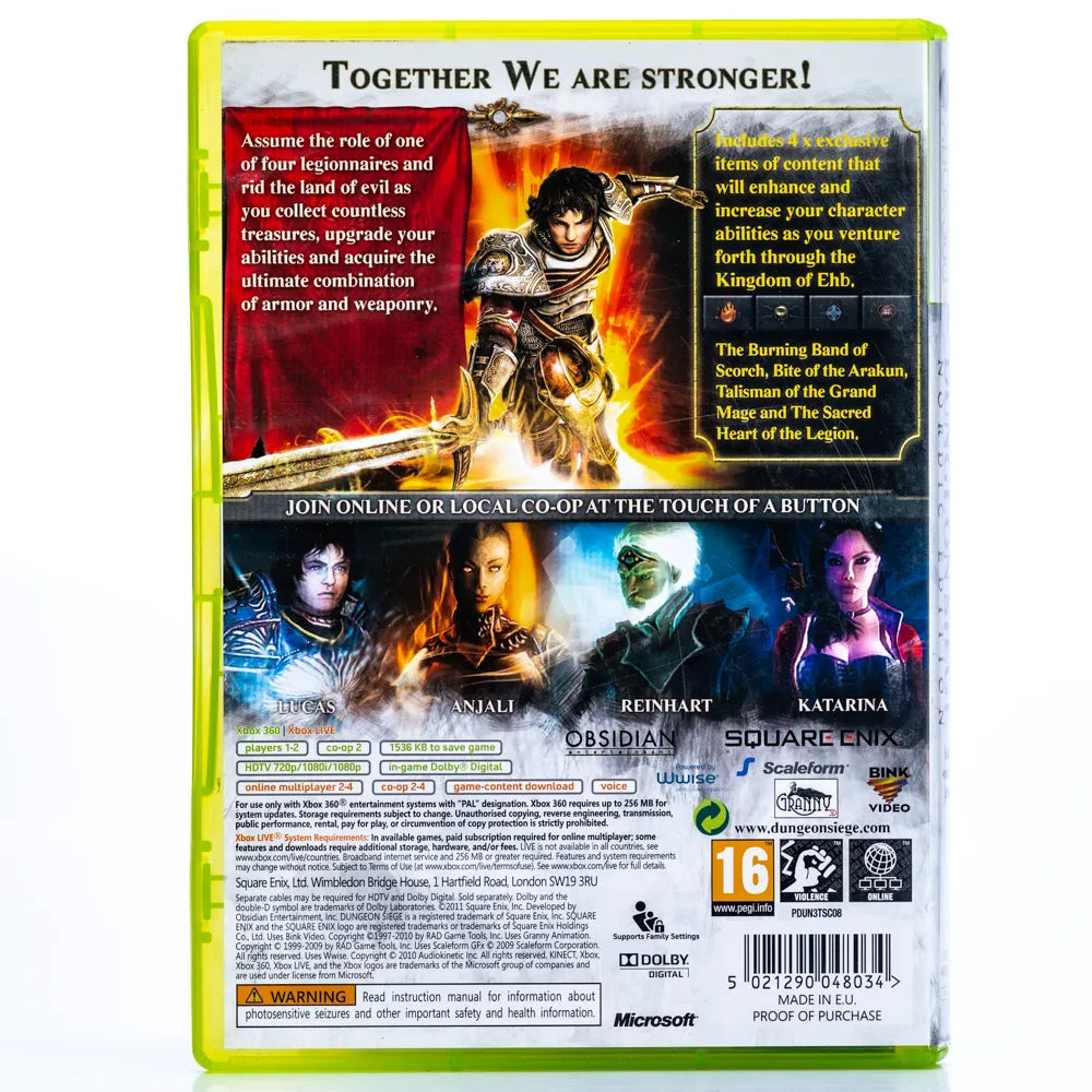 Dungeon Siege III - Xbox 360 spill - Retrospillkongen