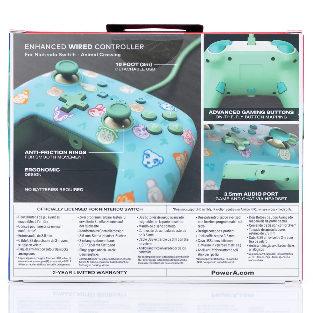 PowerA Animal Crossing: New Horizon Wired Kontroller - Switch (Forseglet i Eske) - Retrospillkongen