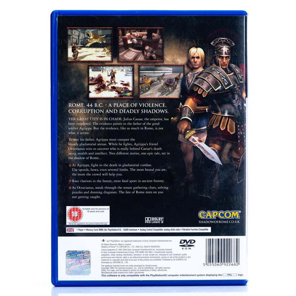 Shadow of Rome - PS2 spill - Retrospillkongen