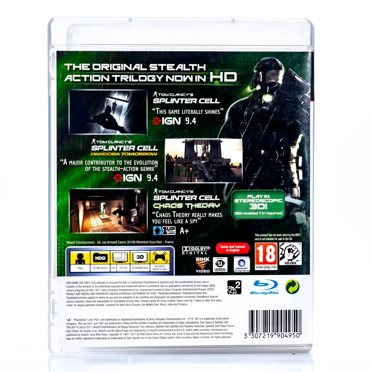 Tom Clancy’s Splinter Cell Trilogy - PS3 Spill - Retrospillkongen