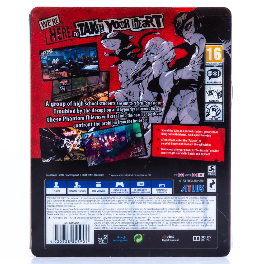 Persona 5 - PS4 Spill (Steelbook) - Retrospillkongen