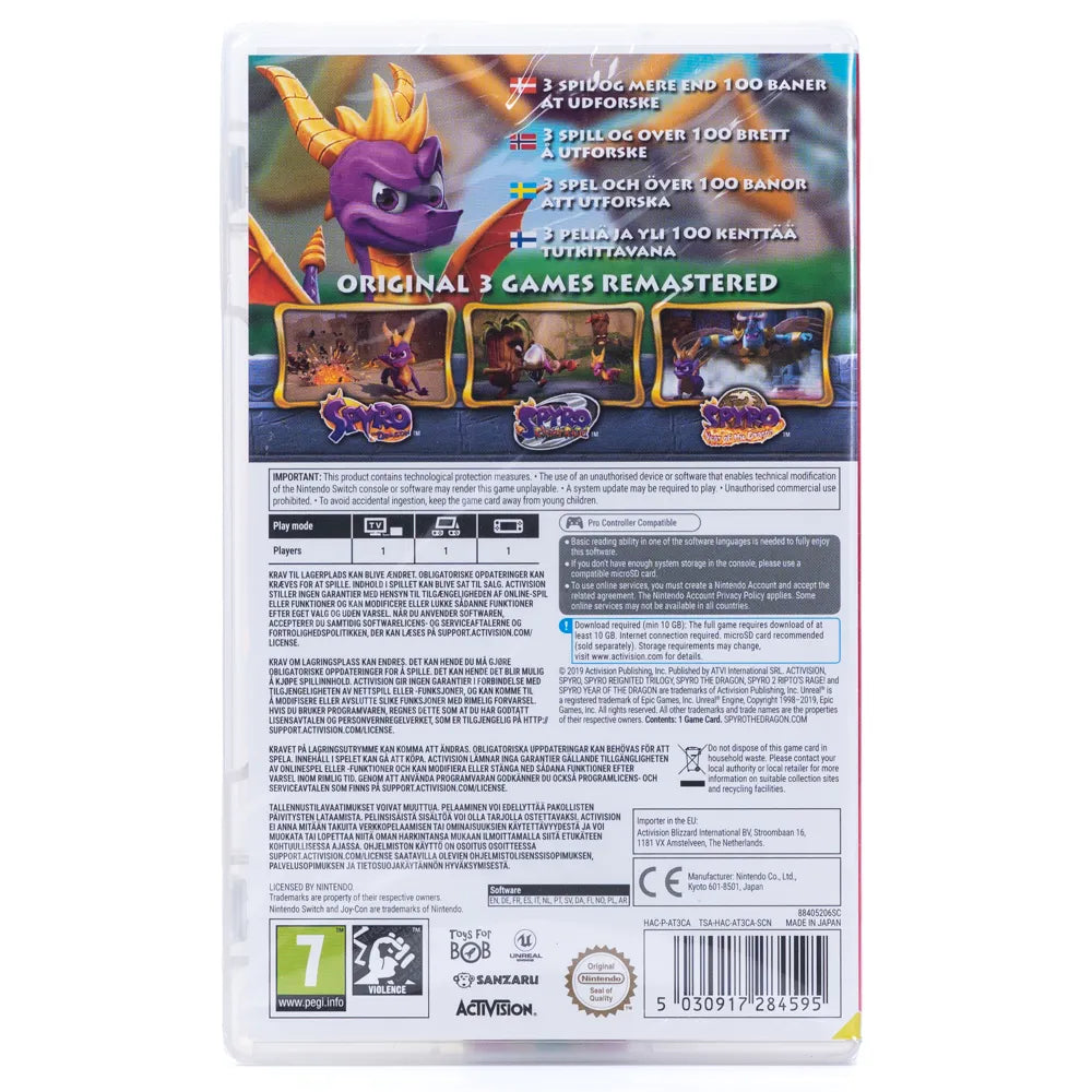 Spyro Reignited Trilogy - Switch spill (Forseglet) - Retrospillkongen