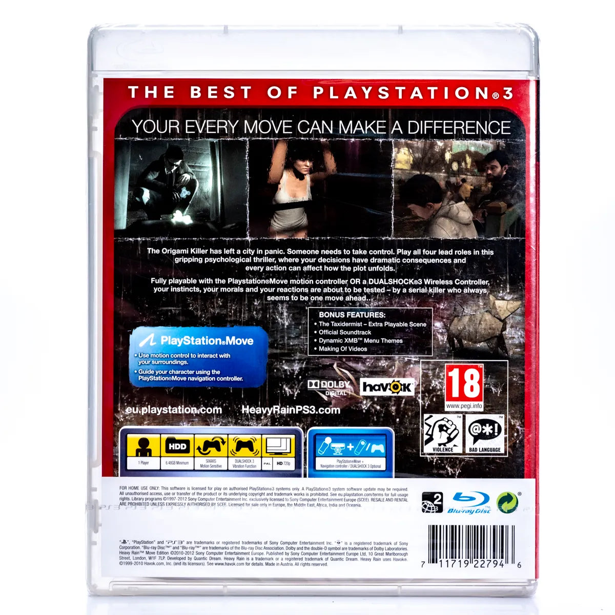Heavy Rain Move Edition - PS3 Spill (Forseglet) - Retrospillkongen