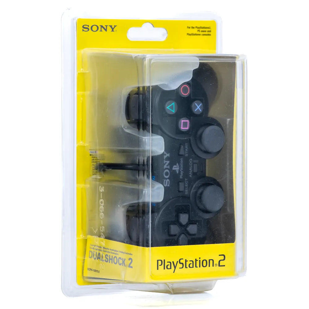 Sony DualShock 2 Kontroller Svart Ny i Original Emballasje (PlayStation 2) - Retrospillkongen