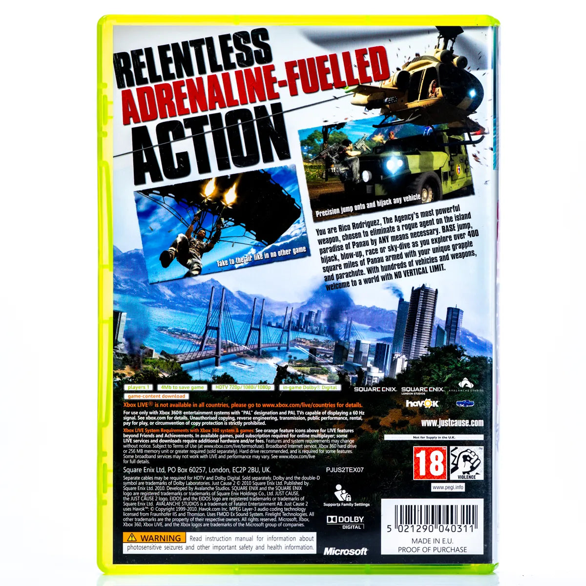 Just Cause 2 - Xbox 360 spill - Retrospillkongen